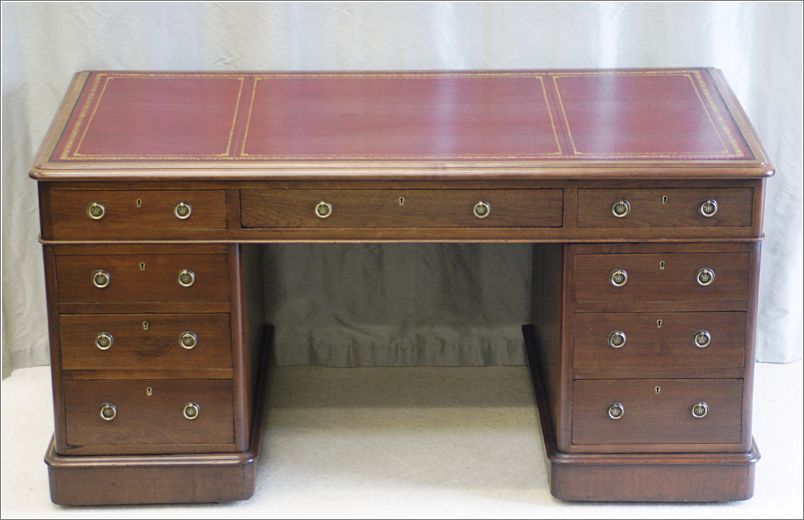 2049 Antique Pedestal Desk c1850 (2)